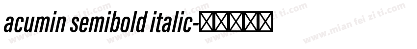 acumin semibold italic字体转换